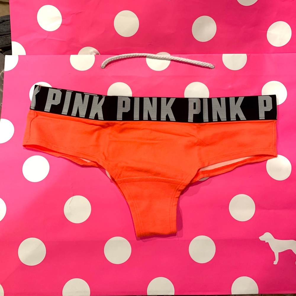 - NEW VS pink orange logo panty